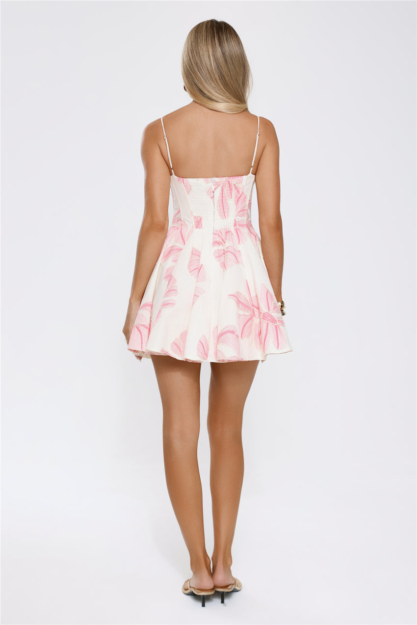 Blooming Luxe Mini Dress Pink