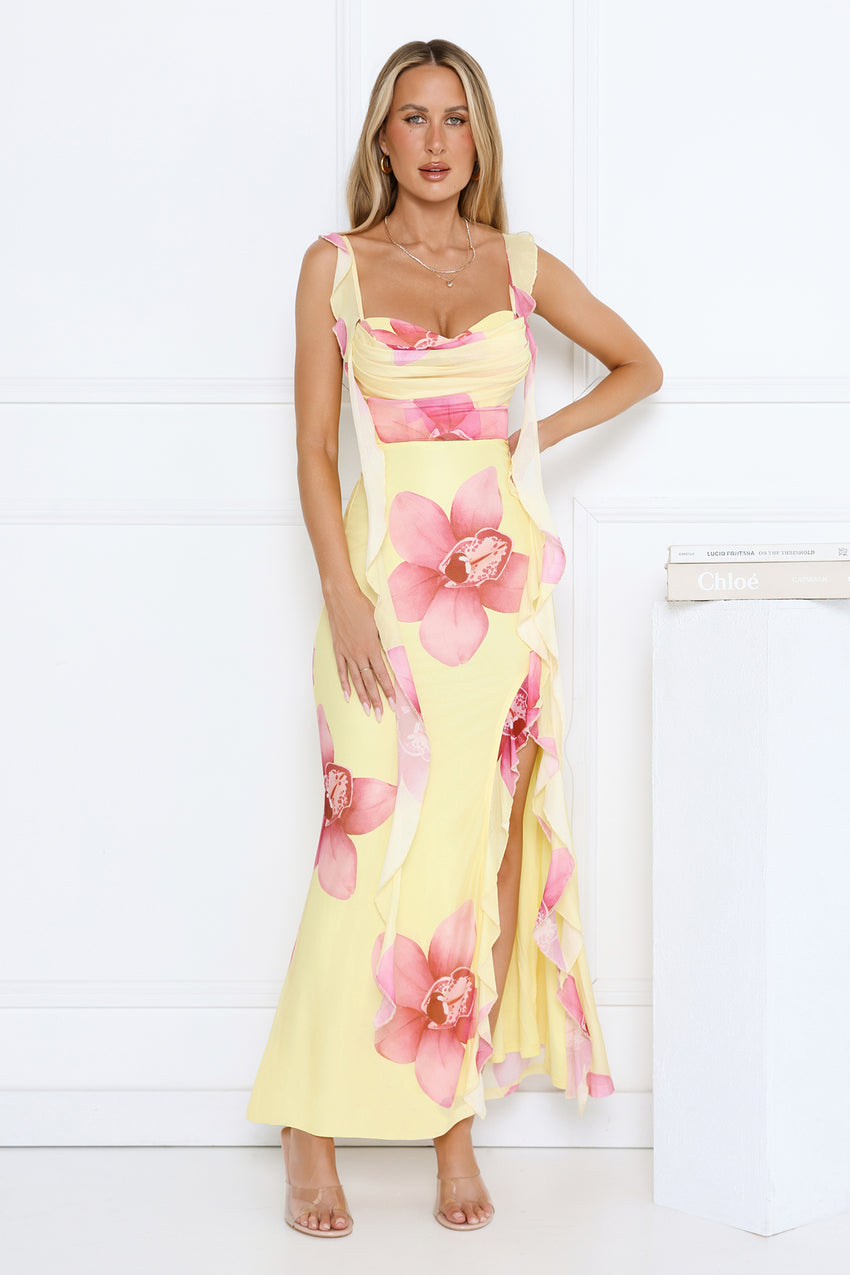 Honey Wink Maxi Dress Yellow