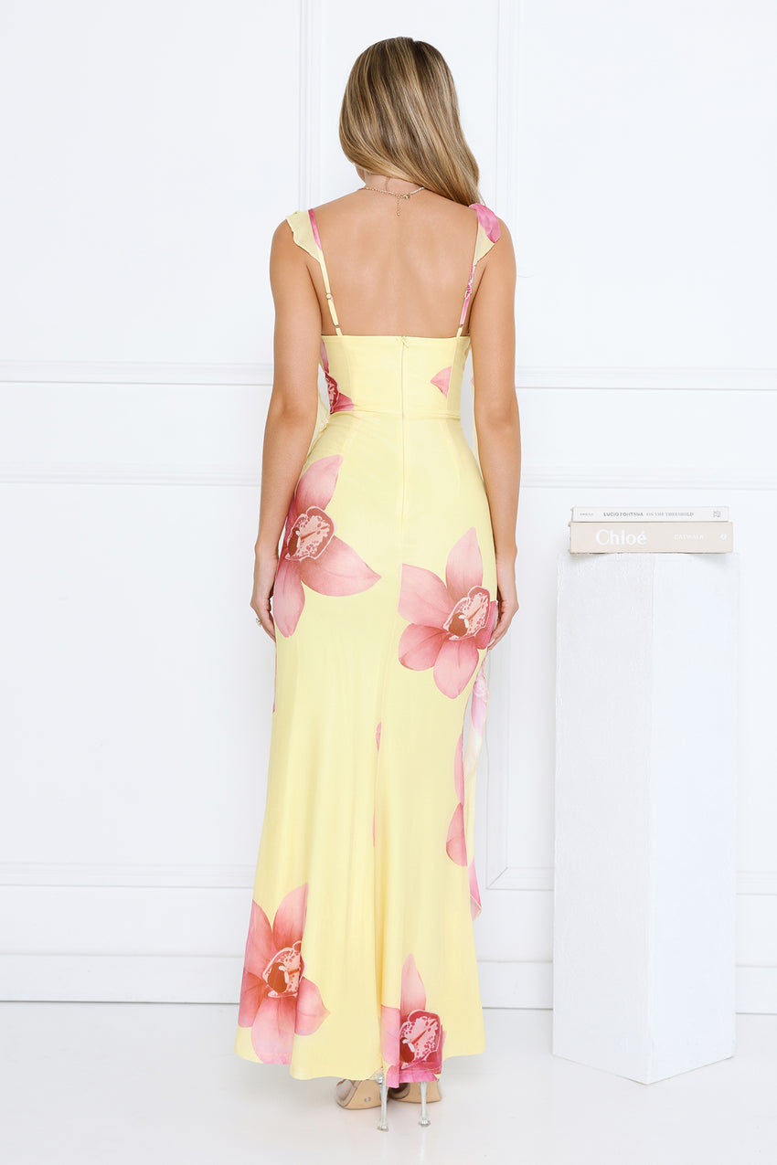 Honey Wink Maxi Dress Yellow