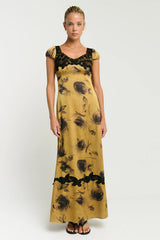 Marianna Maxi Dress in Chartreuse