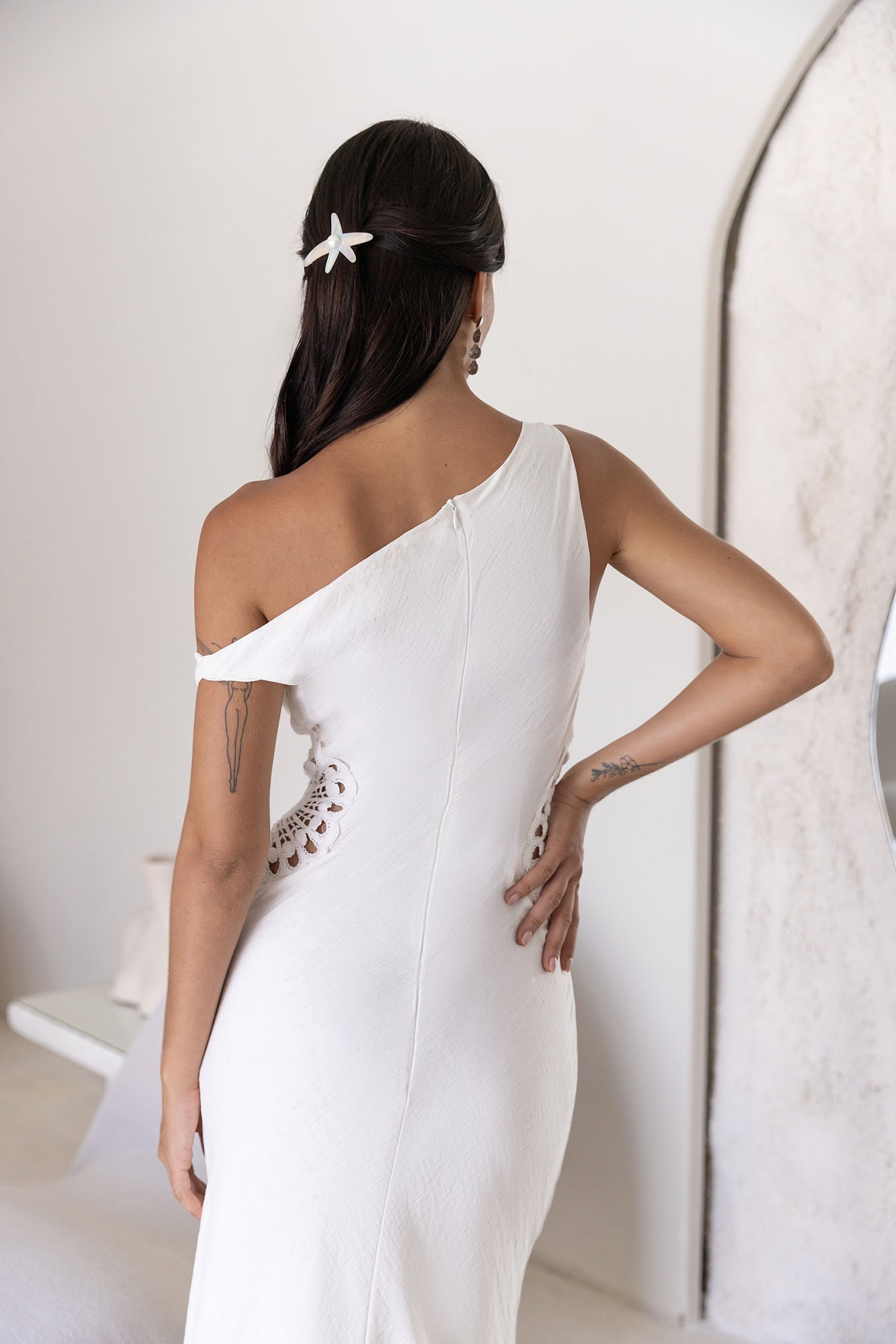 Moonlight Dancer Off Shoulder Maxi Dress Cream