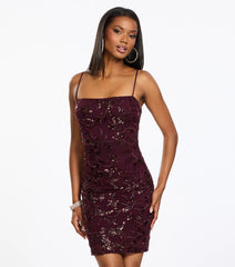 Bead Behavior Sequin Beaded Bodycon Mini Dress