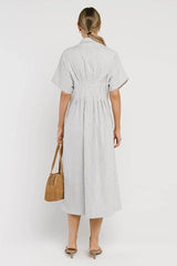 Collins Striped Maxi Dress in White