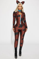 Solving Mysteries Pup Jumpsuit 3 Piece Costume Set - Brown/combo
