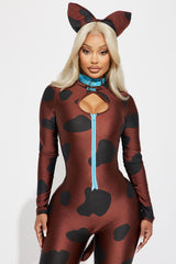 Solving Mysteries Pup Jumpsuit 3 Piece Costume Set - Brown/combo