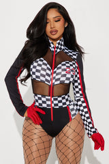 Race To Win Racer 2 Piece Costume Set - White/combo