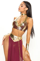 Not Your Galaxy Slave 4 Piece Costume Set - Burgundy/combo