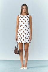 Dot To Dot Sleeveless Mini Dress