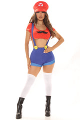 It¡¯s A Me Gamer Girl 3 Piece Costume Set - Red/combo