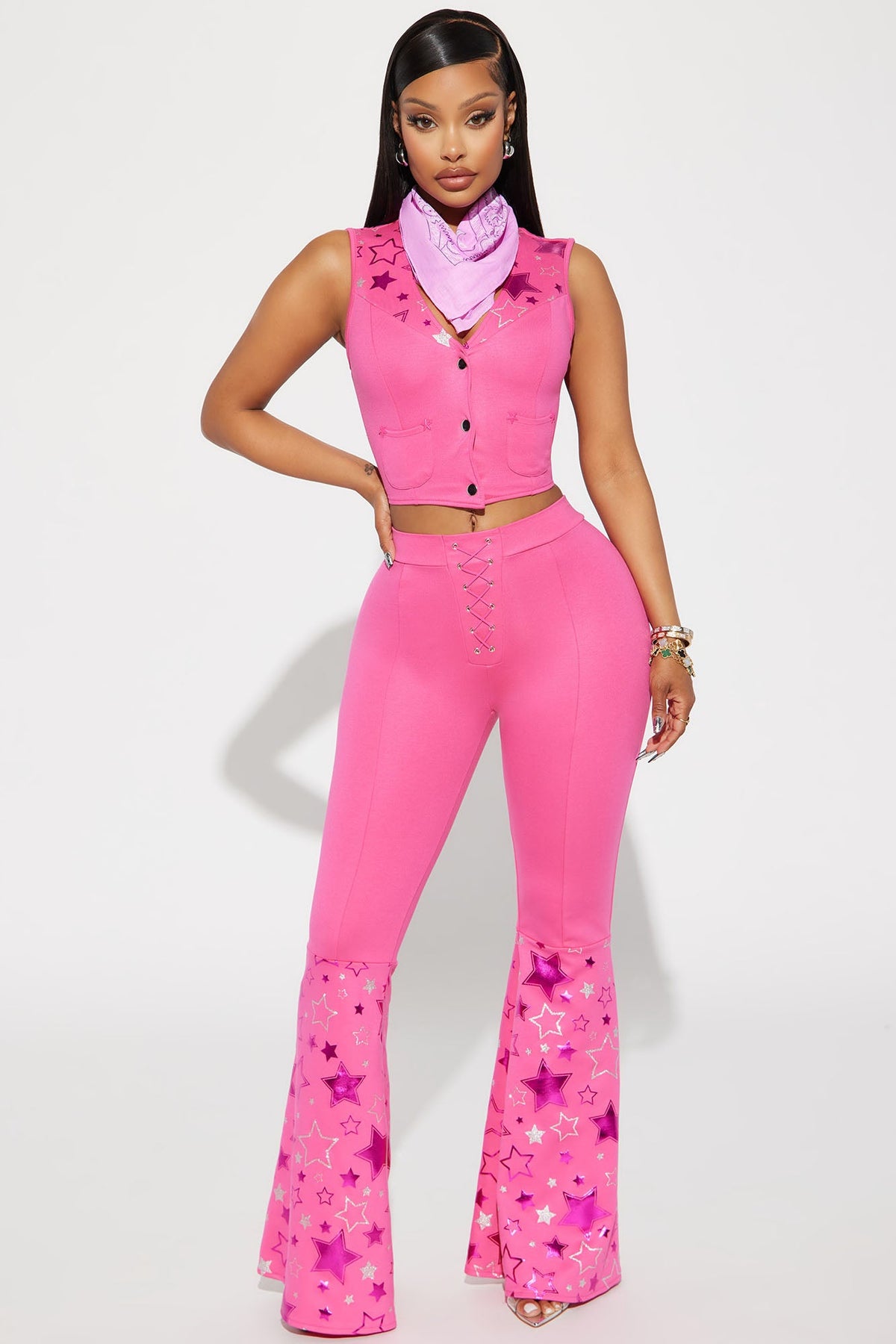 Western Star Girl 3 Piece Costume Set - Pink