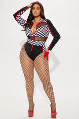 Race To Win Racer 2 Piece Costume Set - White/combo
