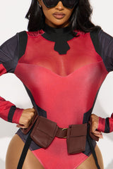 Immortal Attraction 4 Piece Costume Set - Red/combo