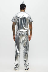 Man Of Tin 4 Piece Halloween Costume - Silver