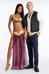 Not Your Galaxy Slave 4 Piece Costume Set - Burgundy/combo