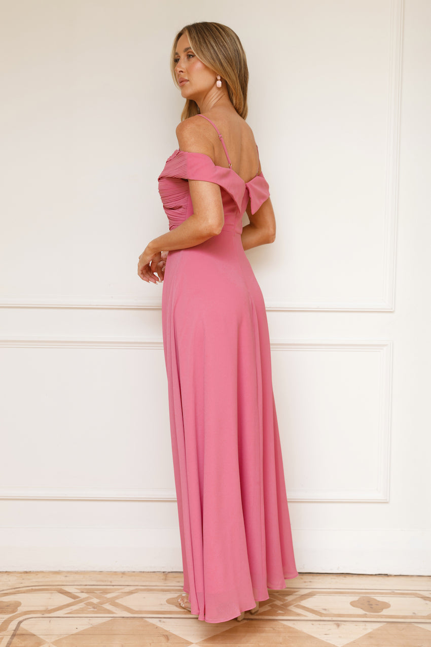 Luxurious Aurora Maxi Dress Rose
