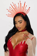 Fire Nymph 3 Piece Costume Set - Red/combo