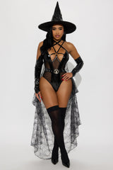 Playful Witch 3 Piece Halloween Costume - Black
