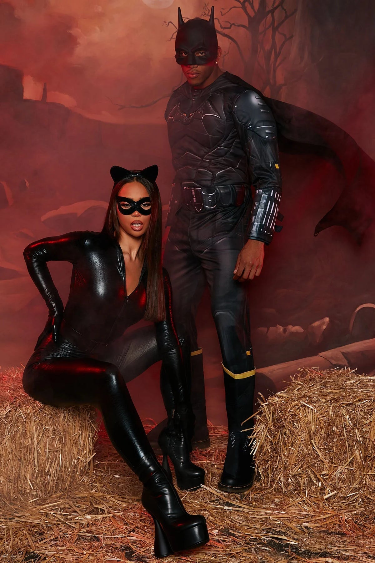 Cat Fight 5 Piece Costume Set - Black