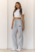 BASE Fleece Straight Leg Sweatpants Grey Marle