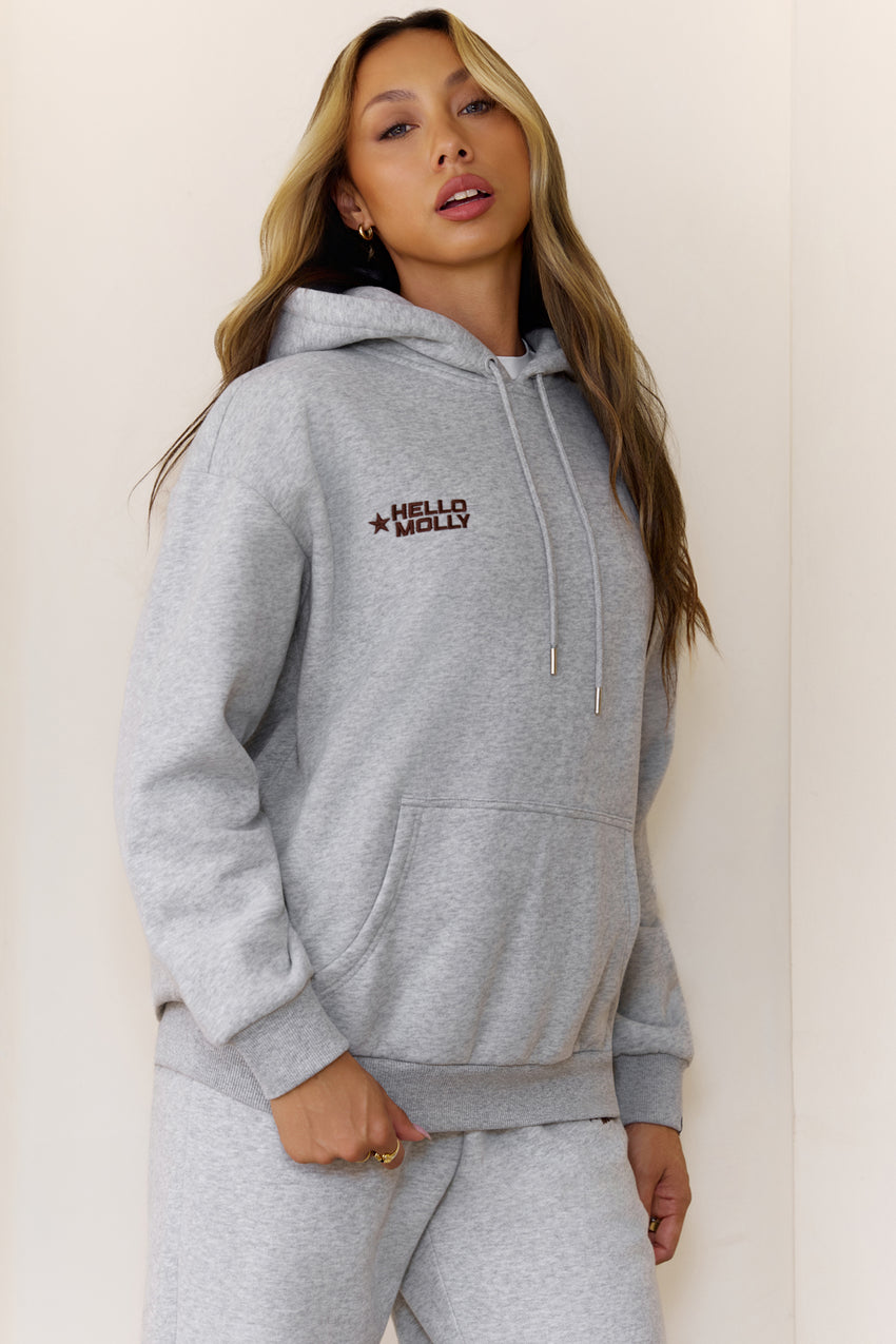 BASE Fleece Slip On Hoodie Grey Marle