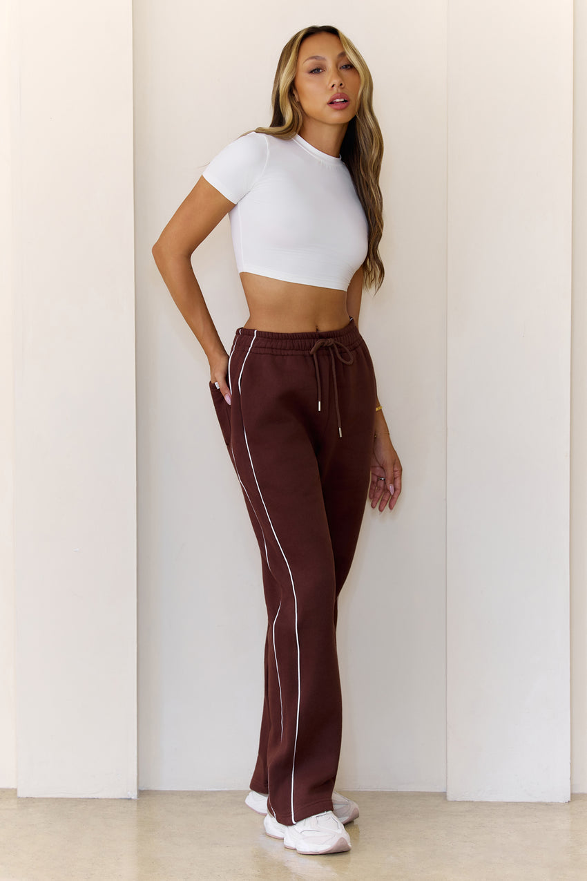 BASE Fleece Straight Leg Sweatpants Brown