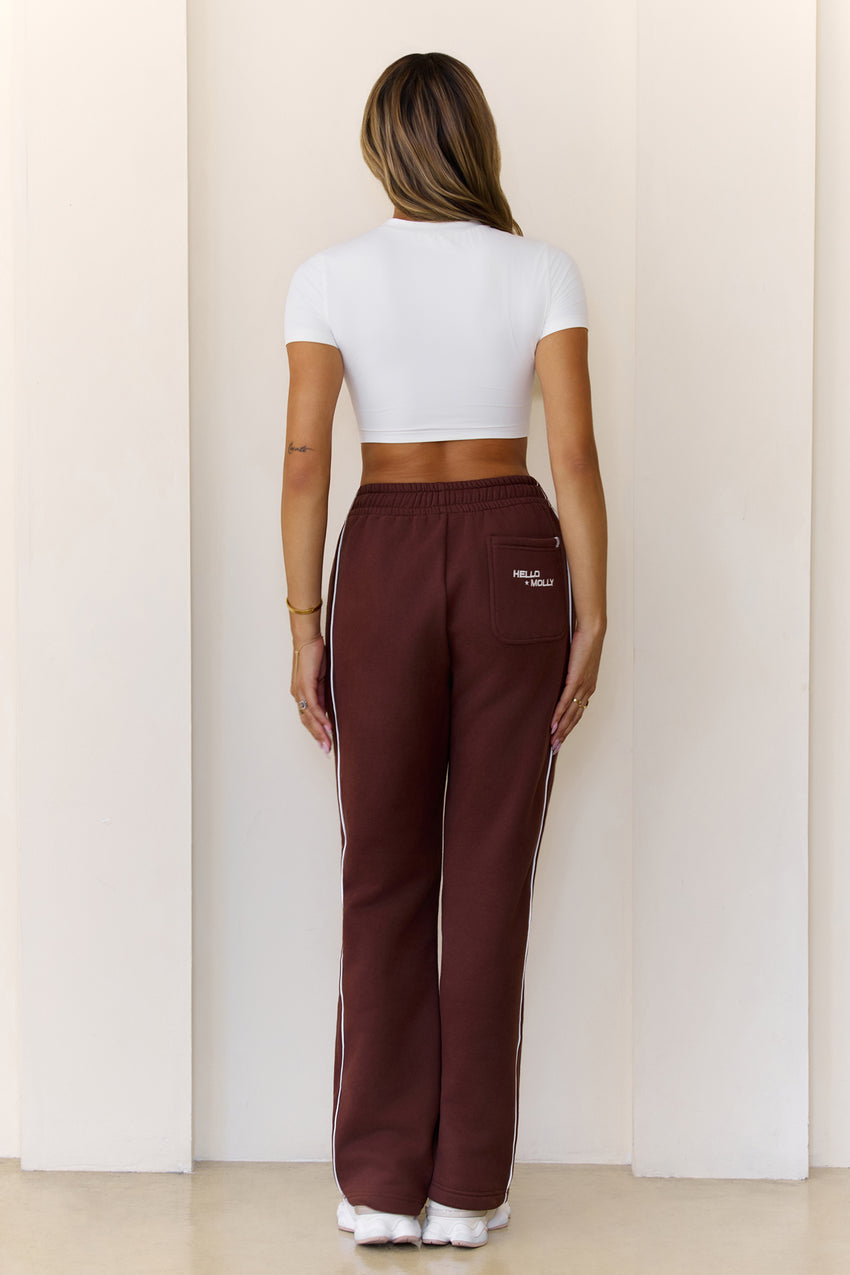 BASE Fleece Straight Leg Sweatpants Brown