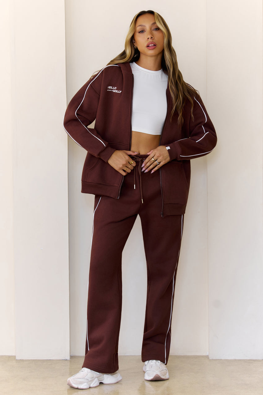 BASE Fleece Straight Leg Sweatpants Brown