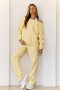 BASE Fleece Off Shoulder Sweatshirt Butter