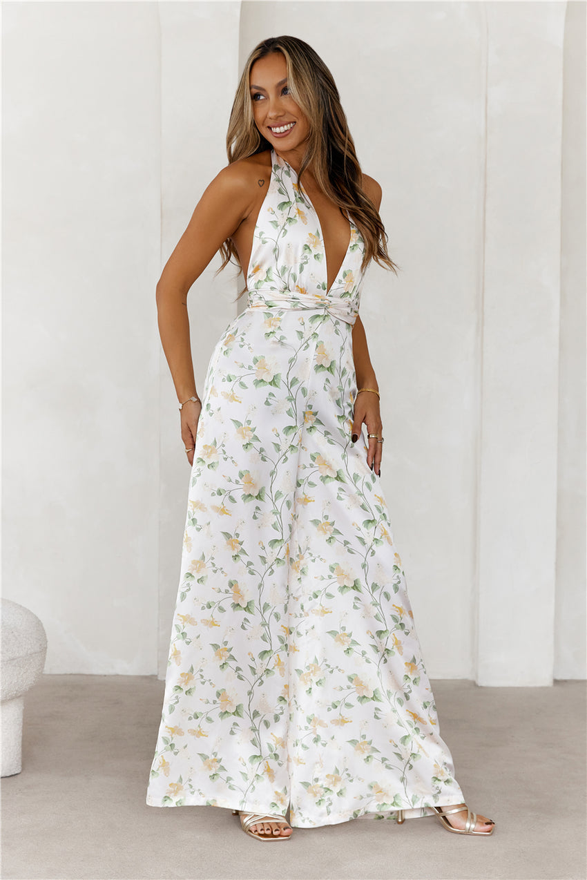 Nights In The Caribbean Jumpsuit Print