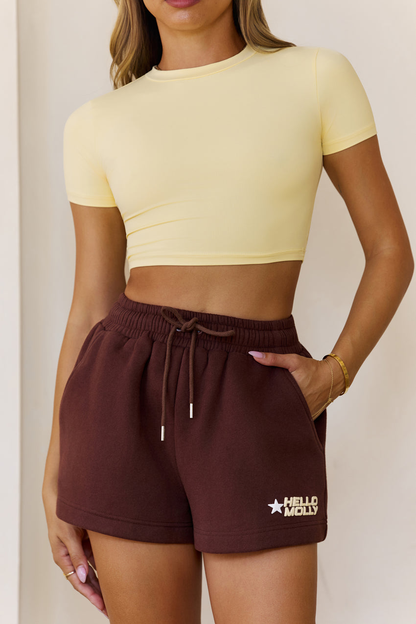 BASE Fleece Sweat Shorts Brown