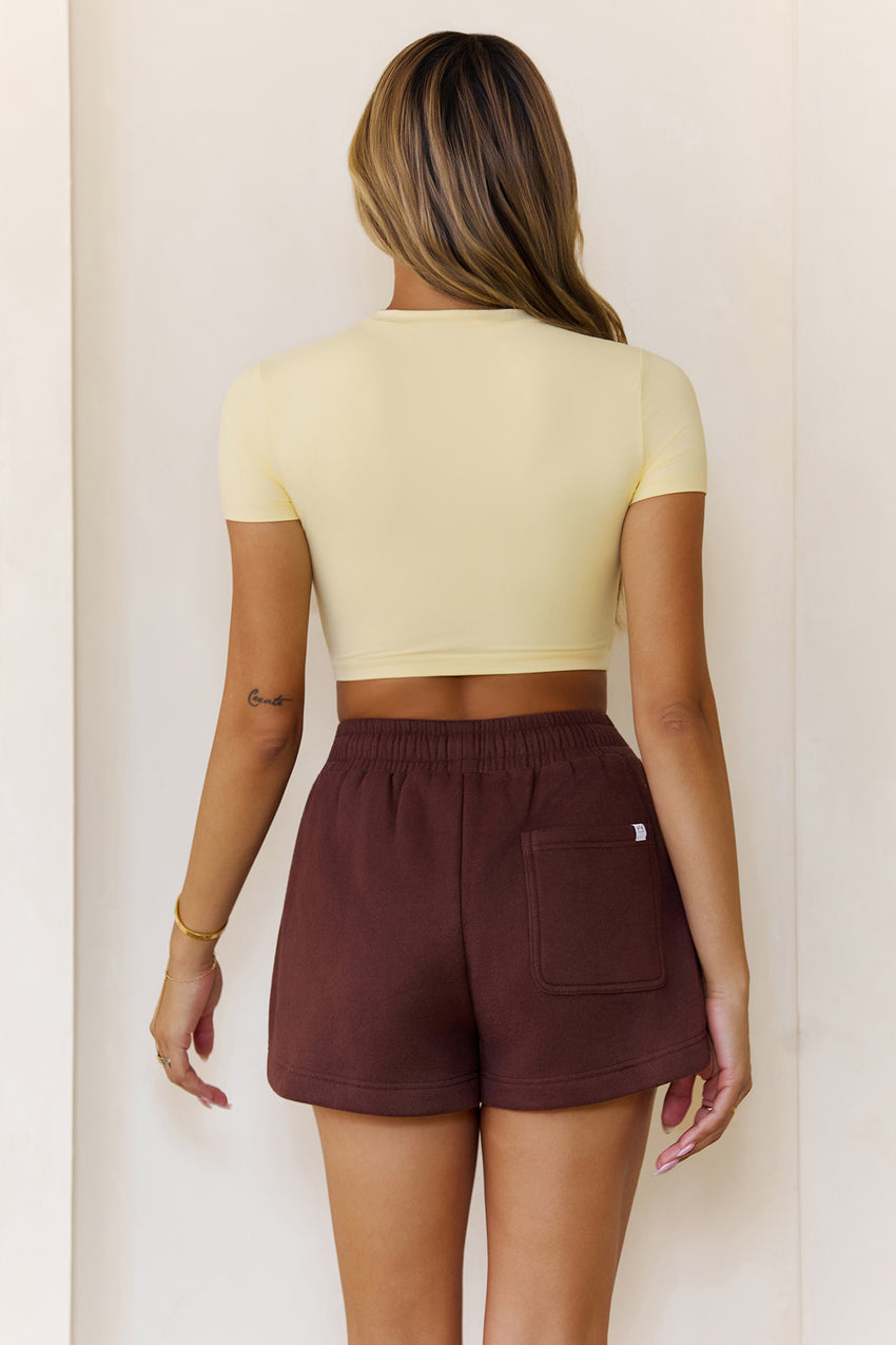 BASE Fleece Sweat Shorts Brown