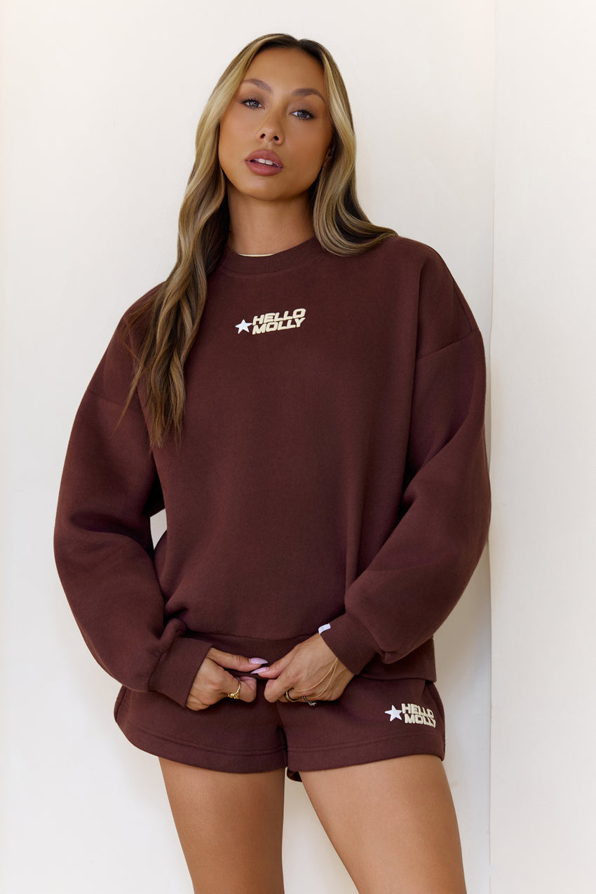 BASE Fleece Sweat Shorts Brown