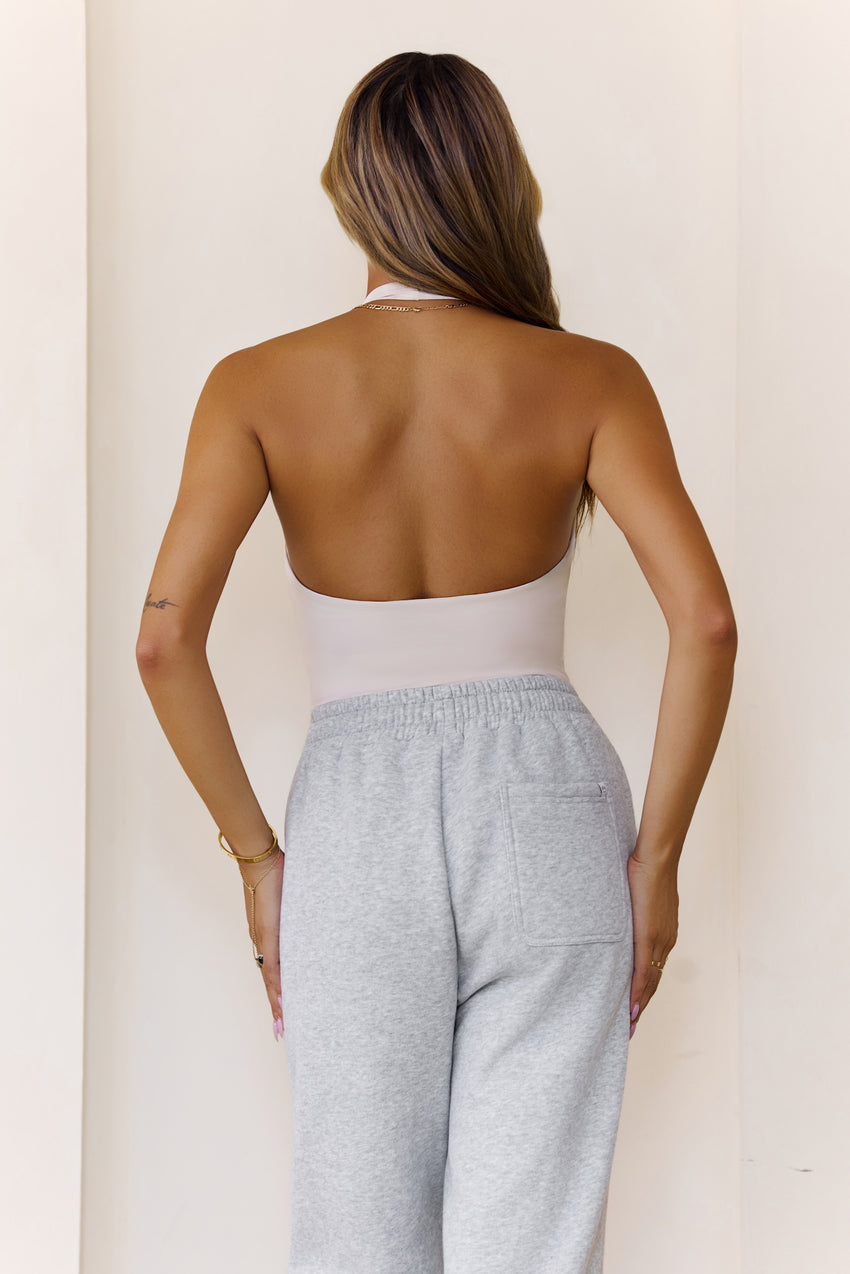 BASE Contour Going Viral Halter Top Oat Milk