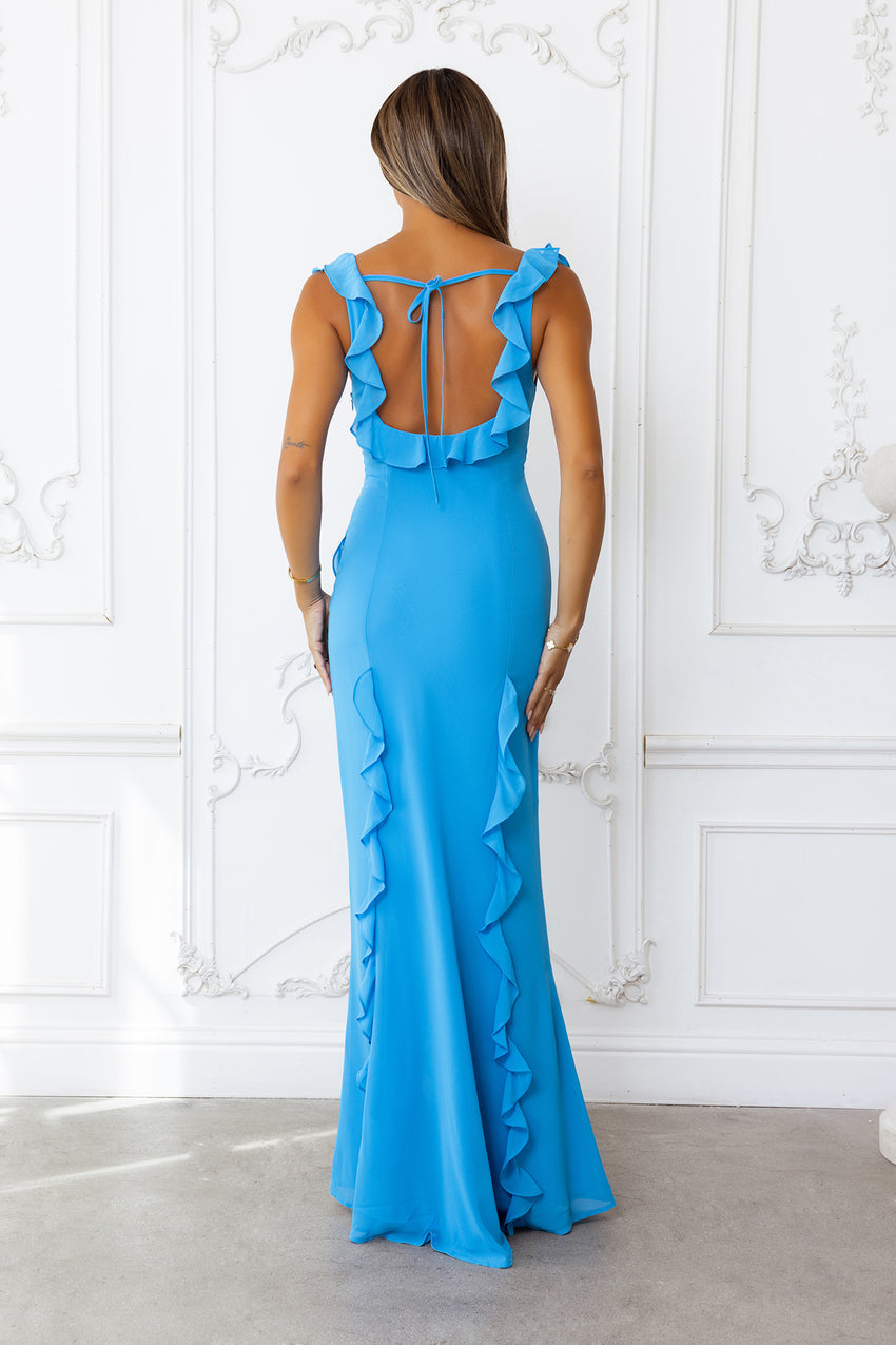 All Night Affair Maxi Dress Blue