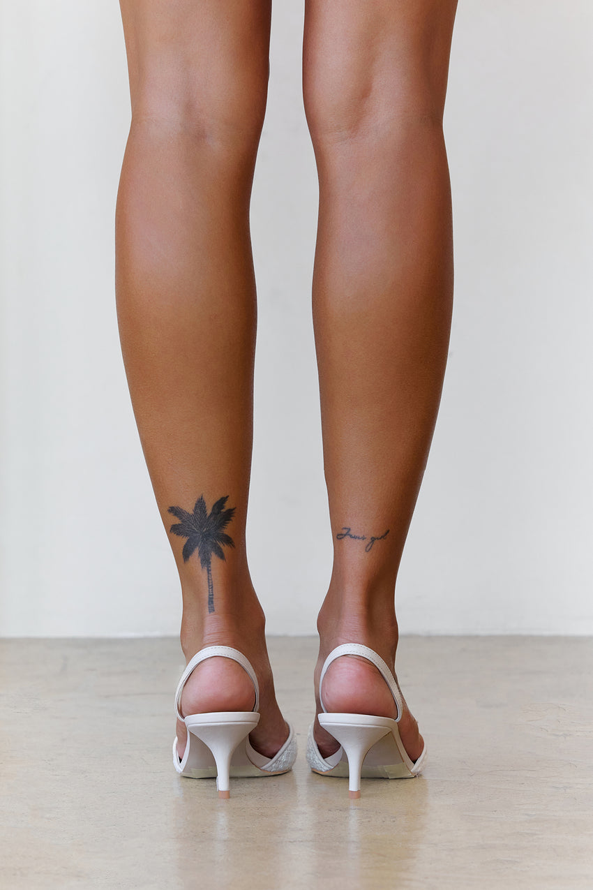 Henrietta Sandal Heels Ivory