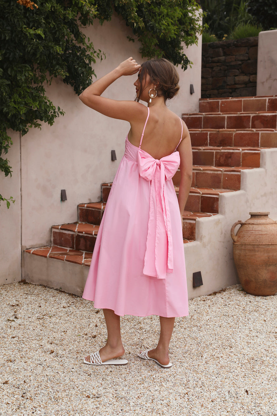Dreamscapes Midi Dress Pink