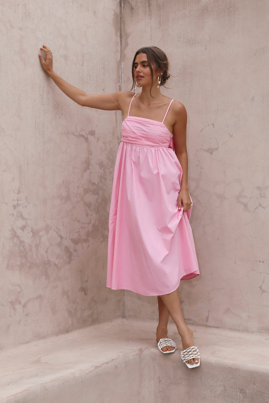 Dreamscapes Midi Dress Pink