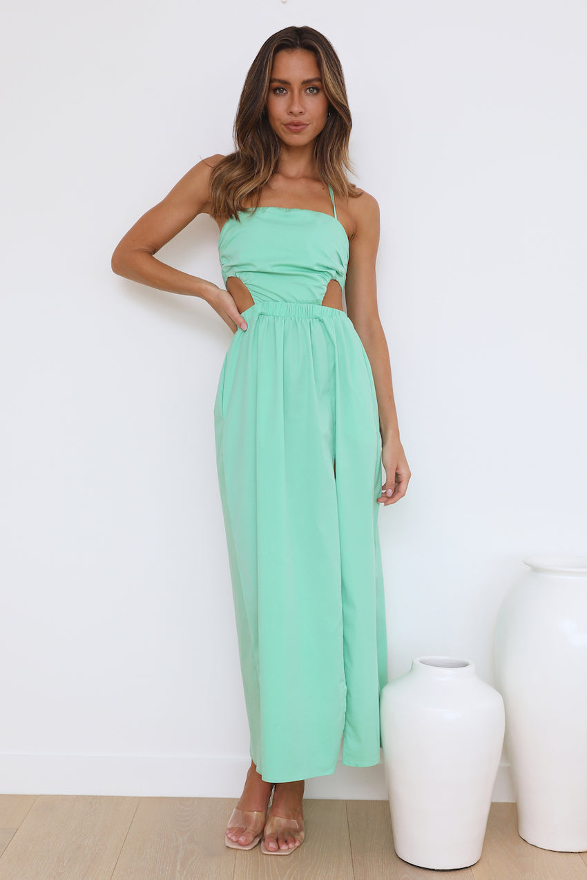 Girls On Vacay Dress Green