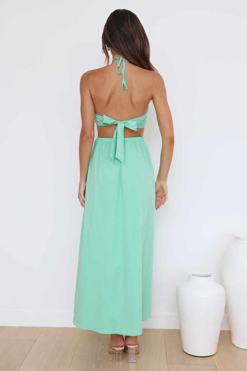 Girls On Vacay Dress Green