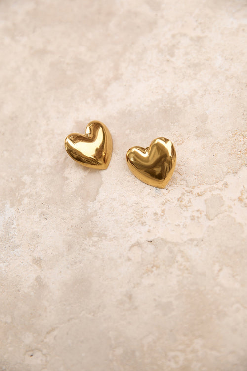 18k Gold Plated Lover Earrings Gold