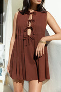 Citrine Delights Mini Dress Brown
