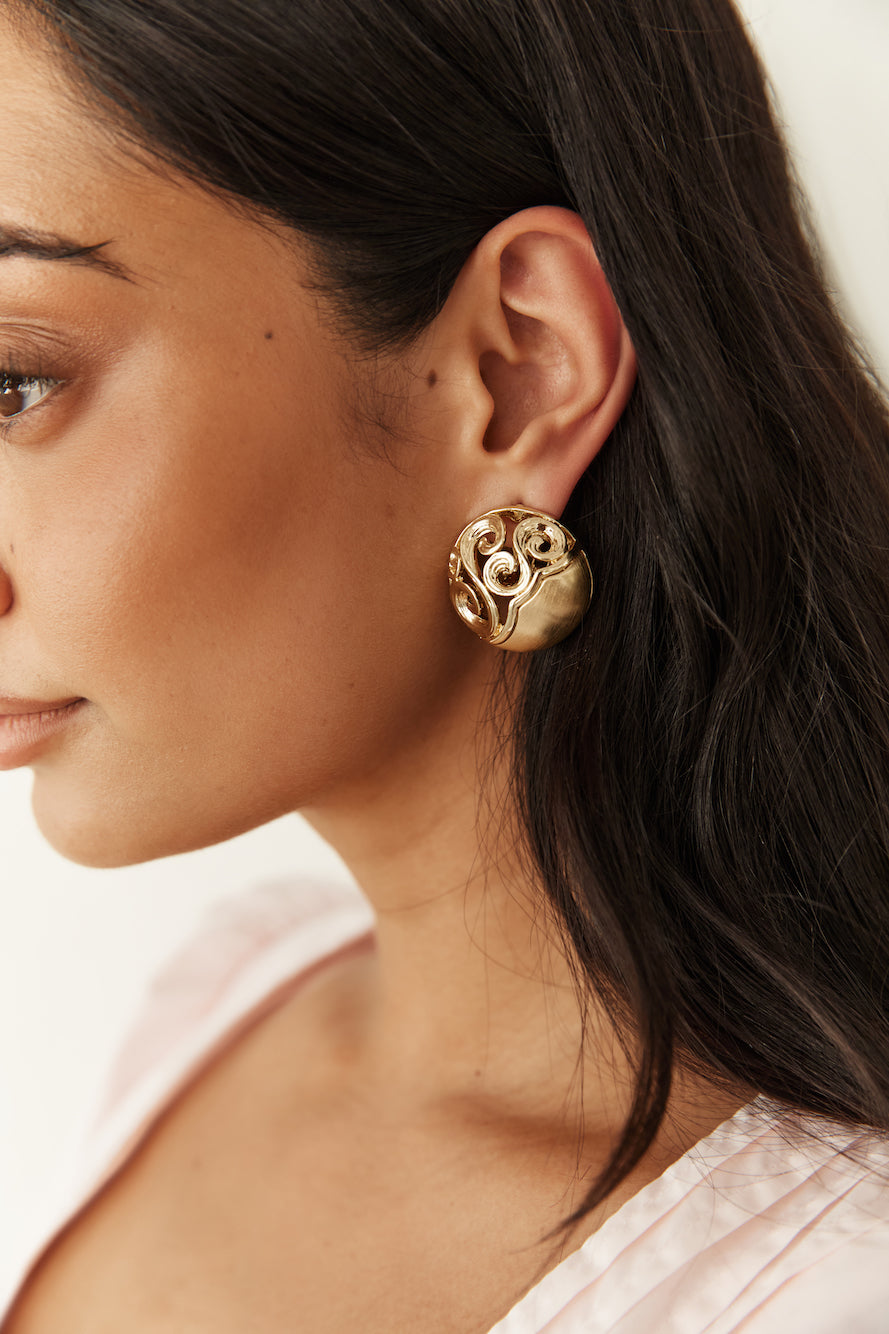 18K Gold Plated Athena Earrings Gold