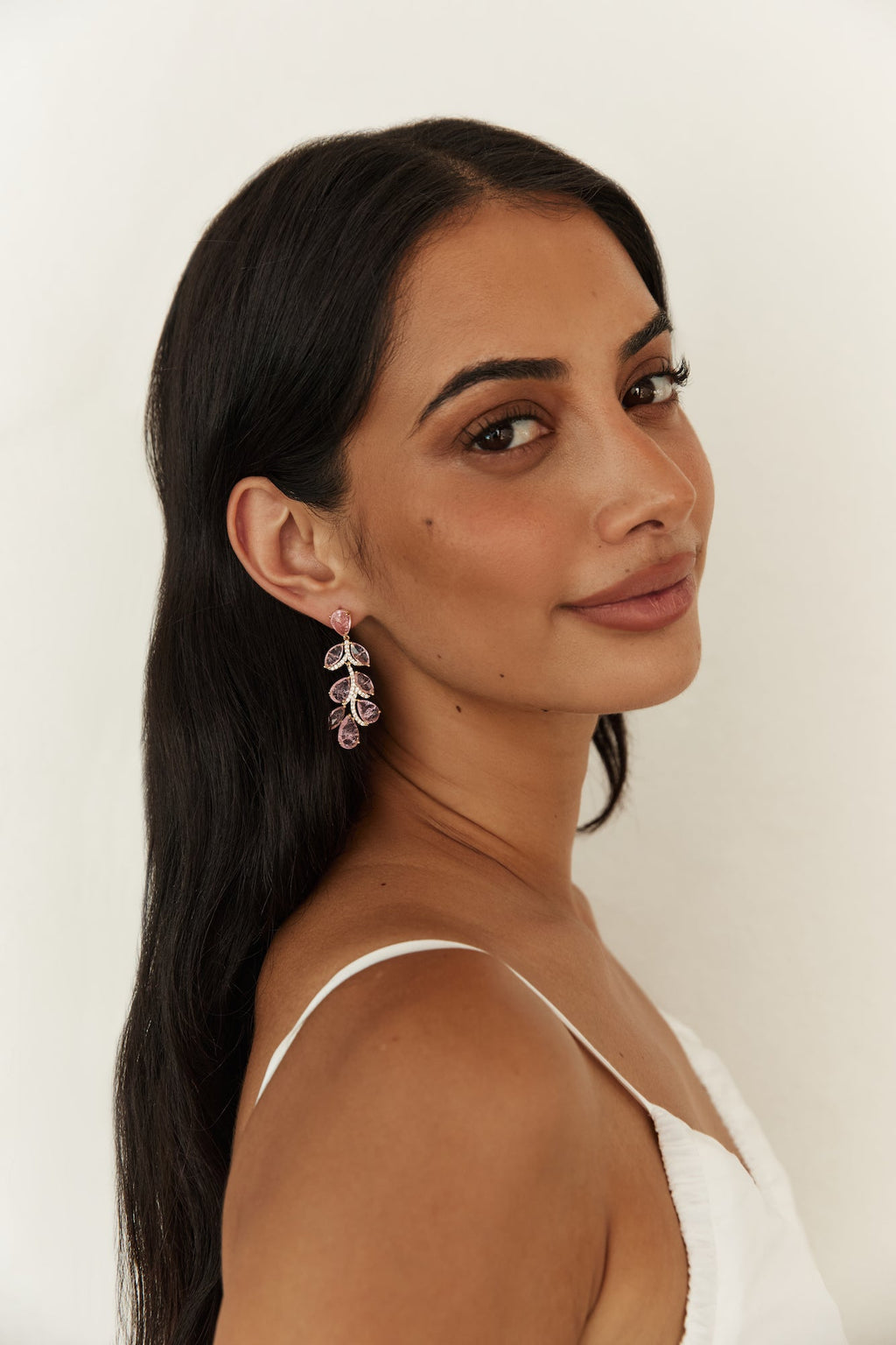 18K Gold Plated Rose Petals Earrings Gold
