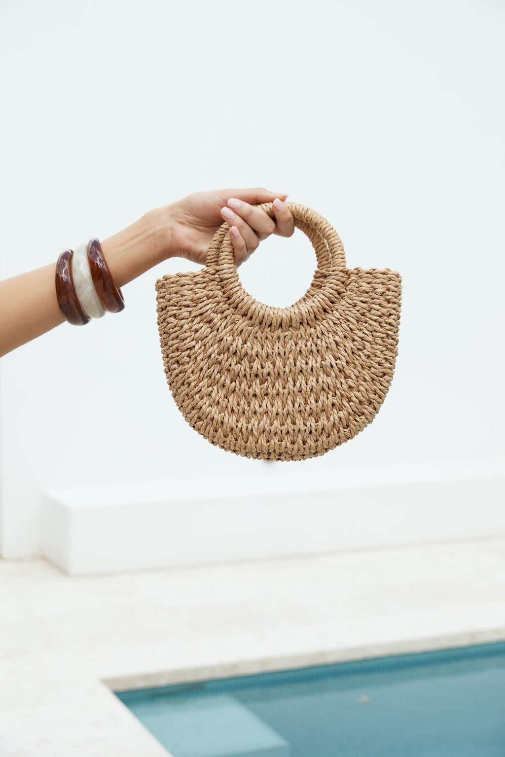 Escape To Explore Woven Bag Natural