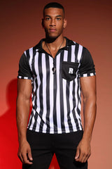 Men's Referee 2 Piece Costume Set - Black/combo