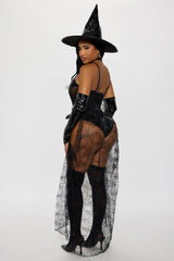 Playful Witch 3 Piece Halloween Costume - Black