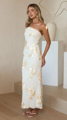 Faith Maxi Dress - Yellow Floral