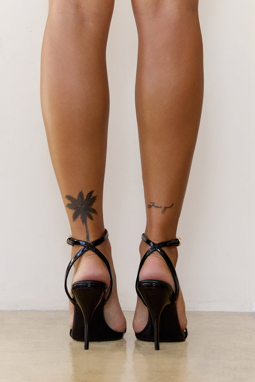 Foxx Heels Black Patent