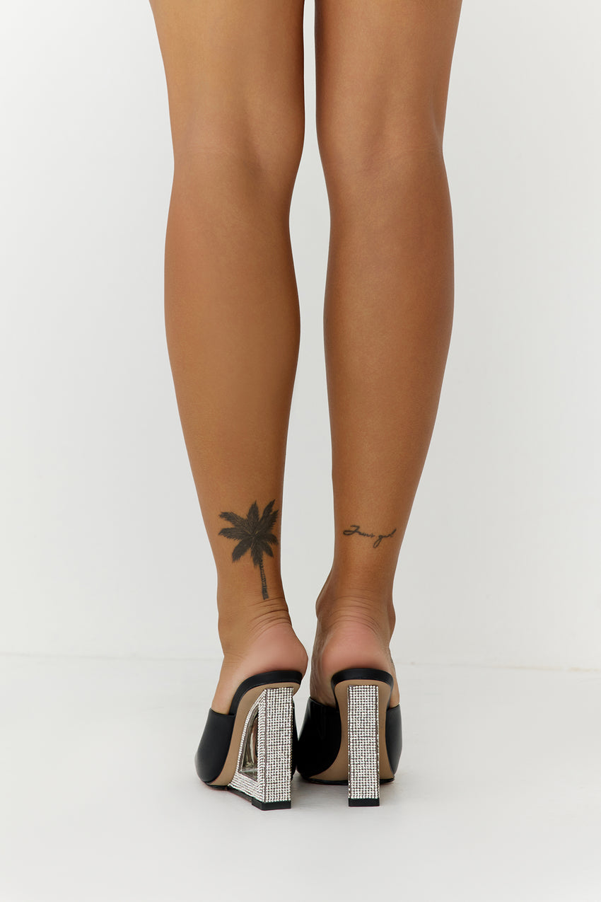 Filipa Mule Glam Black
