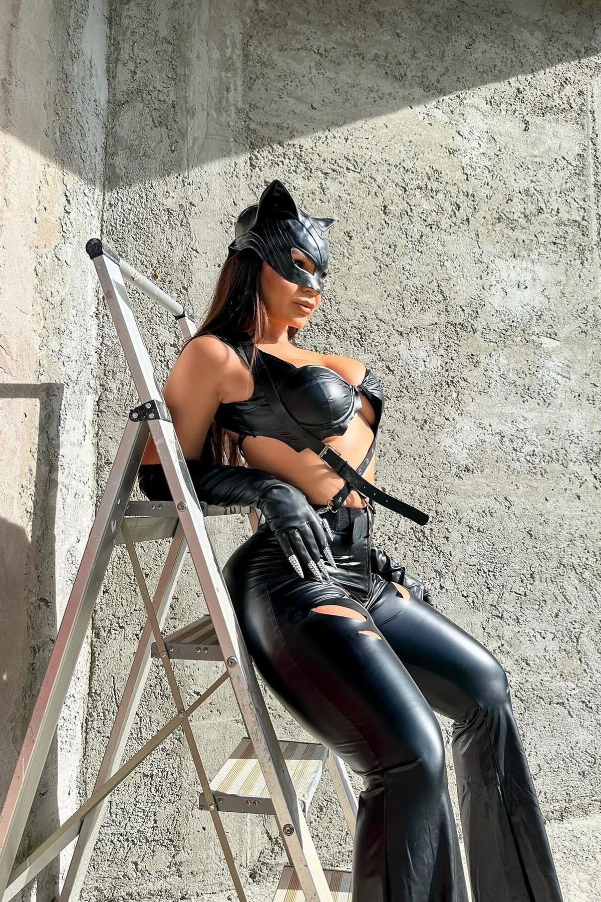 Fighting Feline 6 Piece Costume Set - Black